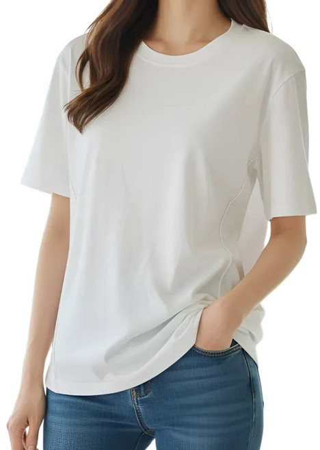 바이엘라 여성 빅사이즈 반팔 티셔츠 오버핏 루즈핏