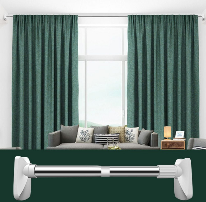 다용도 압축 봉 못없이 옷걸이봉 커튼 욕실 수건걸이, 5호 129-240cm