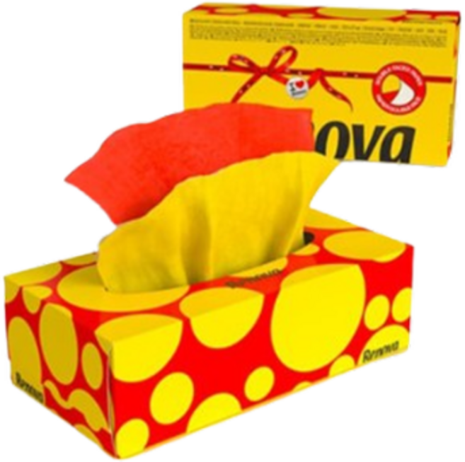 레노바 컬러 미용티슈 3set 컬러 휴지 유럽 화장지 집들이 선물, 레드&옐로우 3세트, 1세트