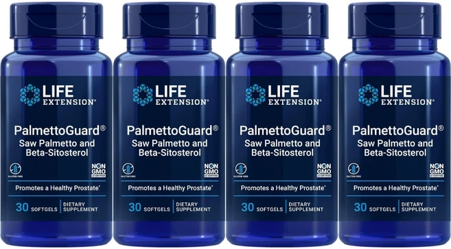 라이프익스텐션 PalmettoGuard 쏘팔메토 베타-시토스테롤 소프트젤 30정 x 4, 4개 - 쿠팡