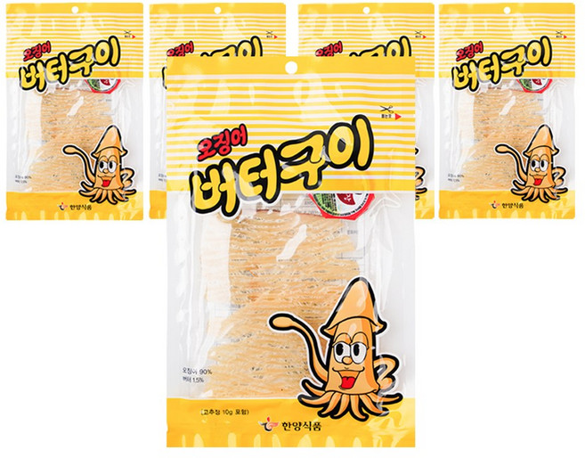 한양식품 오징어 버터구이 40g(고추장10g 포함) x 5개, 40g