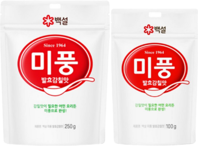 (꾸리미) 백설 발효감칠맛 미풍 2종 (250g+100g), 1세트, 350g
