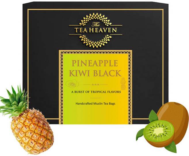티헤븐 파인애플 키위 블랙티 모슬린티백 30개입, 1개
