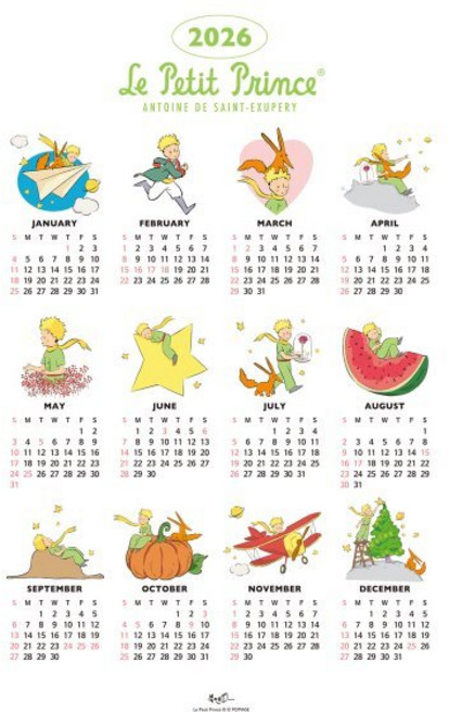 어린 왕자 포스터달력(2026), 북엔 편집부(저), 북엔, 편집부 저