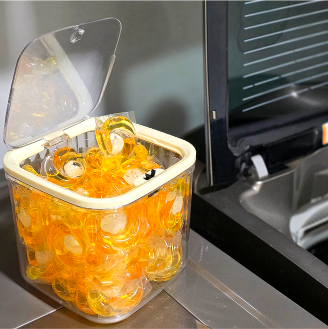 오피모 원터치 캡슐세제 보관함, 투명, 1개