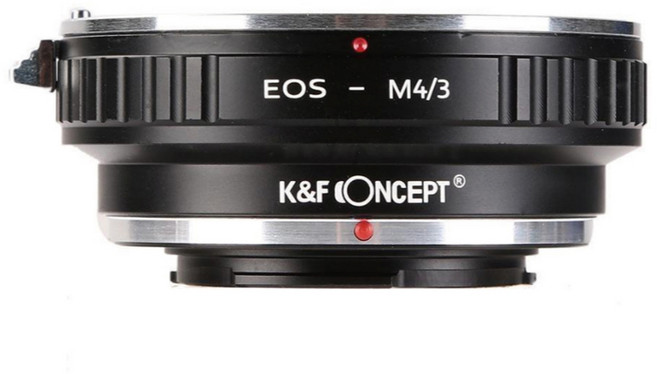 K&F Concept EOS-M4/3 _ Canon EF Lens - MFT Body 변환어뎁터, 1개