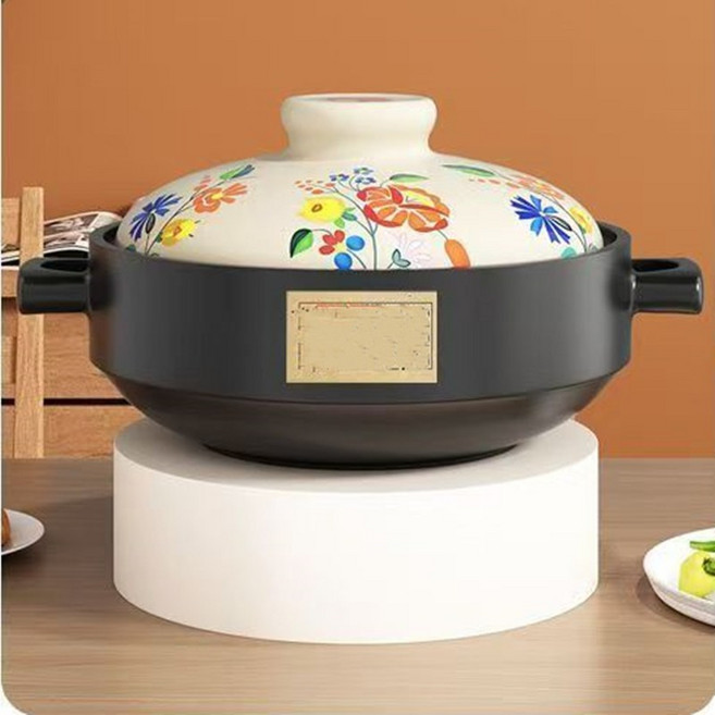 Siemzon 가정용 균열 없는 내열 냄비 뚝배기, 1개, 24cm