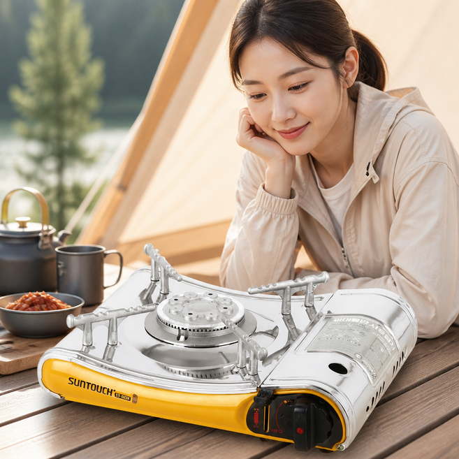 ST-002A 휴대용 가스레인지 캠핑 버너 부루스타 부탄가스용, 1개, 단품