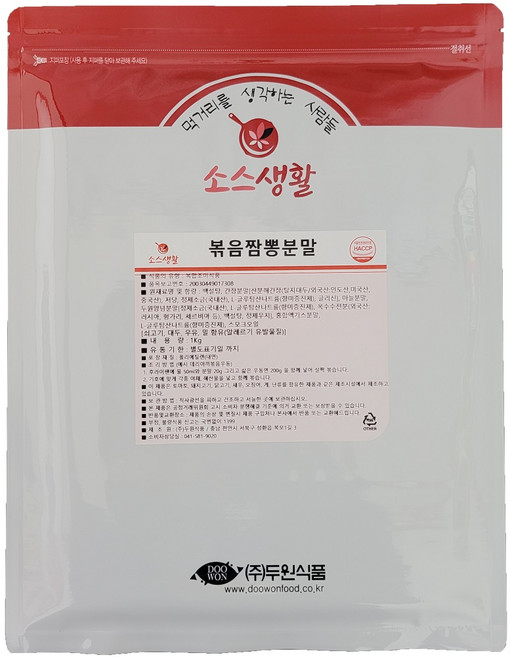 [두원식품] 볶음 짬뽕 분말, 1개, 1kg