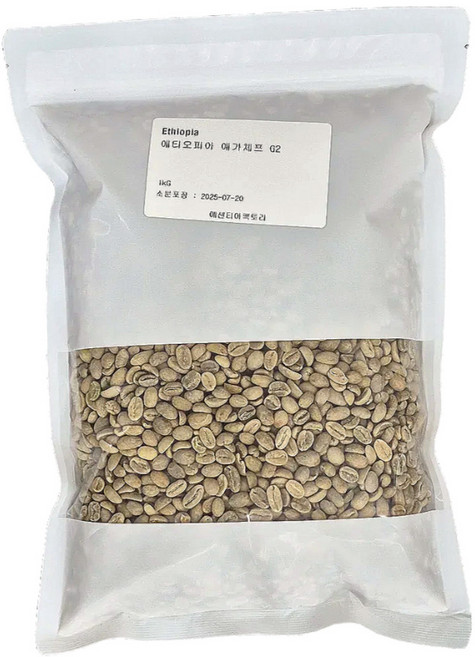 신선한 에티오피아 예가체프 G2 커피 생두 1kg, 1개