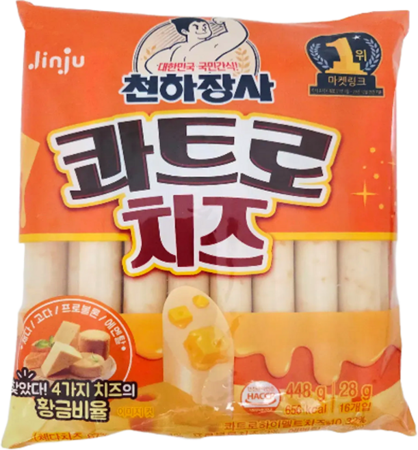 진주 천하장사 콰트로치즈 소시지 448g(28gx16개입), 448g, 1개