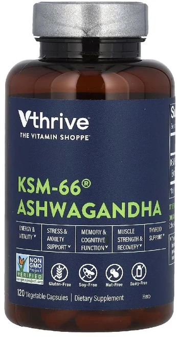 브이쓰라이브 아슈와간다 300mg KSM-66 Ashwagandha 베지캡슐 120정, 브이쓰라이브 KSM 66 아슈와간다 300mg 식물성, 1개 - 쿠팡