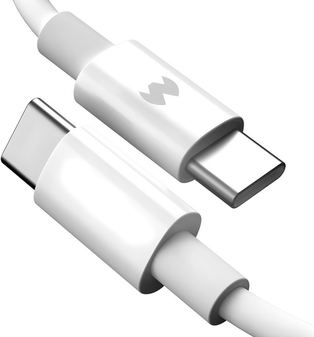 구스페리 c타입 to c타입 60W 고속 충전 케이블, 2m, 화이트, 1개