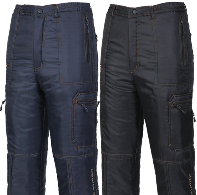 [이지바이] (1+1) 남성 기모 방한 패딩 바지_프로쉴드 라이더 추천 주머니 팬츠