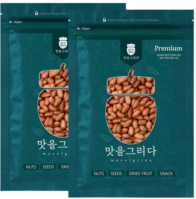 맛을그리다 국내산 볶음땅콩 500g+500g (25년산 햇땅콩), 500g, 2개