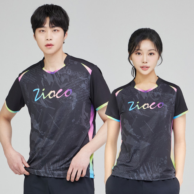 입은듯 안입은듯 AHT-1047R/1048R 파스텔라인 블랙 티셔츠 배드민턴의류 탁구복 조깅복 운동복 스포츠의류