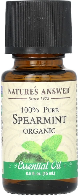 Nature's Answer 100% 순수 유기농 에센셜 오일 스피어민트 15ml(0.5fl oz), NaturesAnswer100순수유기농에센셜오일스피어민, 1개, 15ml - 쿠팡
