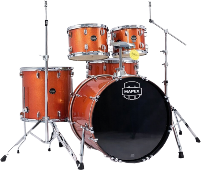마펙스(MAPEX) 카프 시리즈 5기통 드럼 세트 (3심벌 가능), 1세트, FM-샤인 오렌지