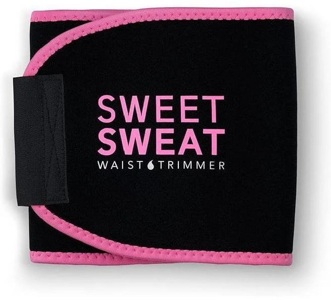 스포츠리서치 스위트 스웨트 허리 트리머 웨이스트 벨트, 블랙 핑크, 1개 - 쿠팡
