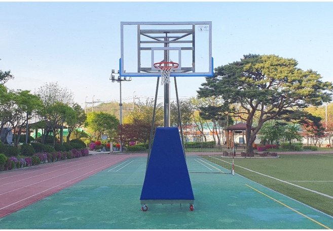 월드스포츠산업 이동식농구대 스텐 백보드수동높이조절식 WDB-1043-1