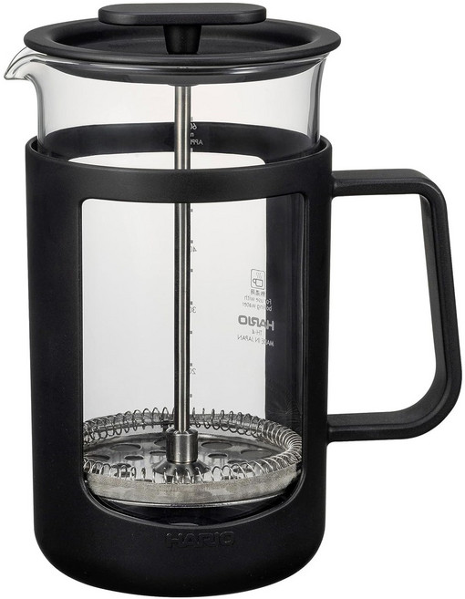 HARIO HARIO Hario 咖啡壓製壺U 壓製式咖啡 耐熱玻璃 實用容量 600ml CPU4B 黑色, 1個, 單一顏色