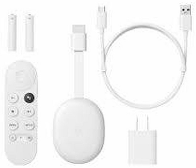 크롬캐스트 4세대 4K HDR+리모컨 Google with Chromecast TV, 충전 케이블, 1개