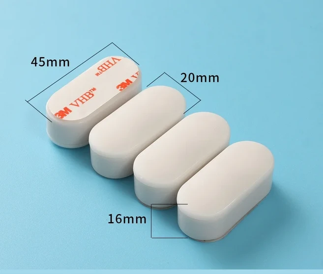 4개입 공용 변기 시트 강력한 보호 패드 - 비데 노인 및 임산부를 위한 미끄럼 방지 강력 접착 쿠션 욕실, 03 4pcs white 16mm