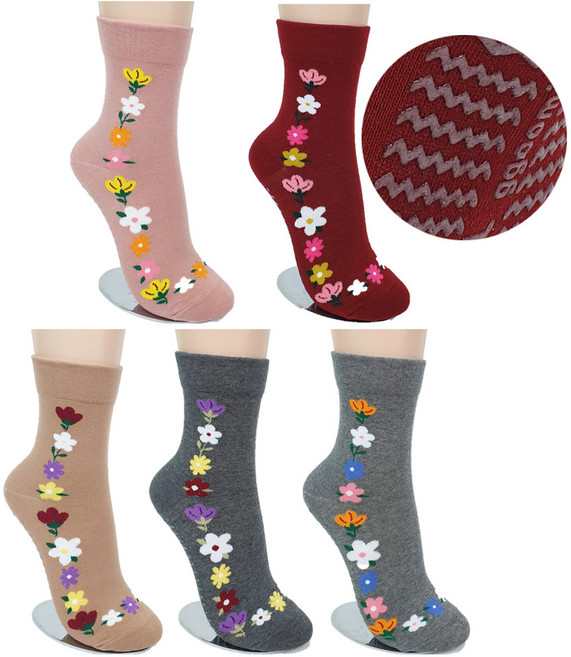 여성 발꼬미 무압박 미끄럼방지 양말 5켤레