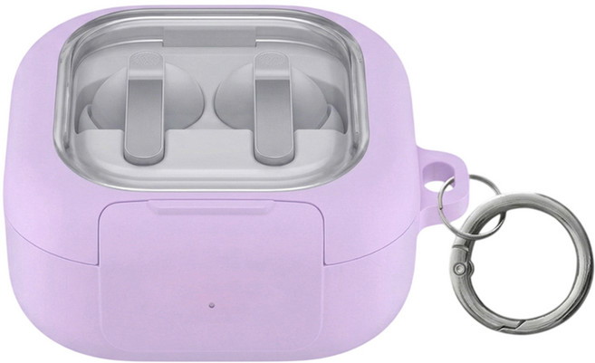 갤럭시 버즈4 / 버즈4프로 케이스 투명 마카롱 범퍼, 1개, 퍼플, 갤럭시 버즈4프로 / 버즈4