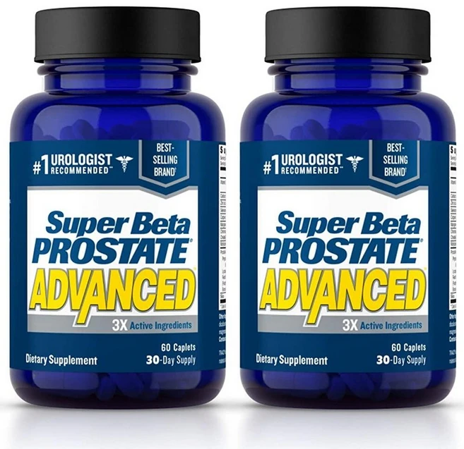 SUPER BETA PROSTATE 고급 – 수면 케어 방광 비우기 지원. 톱 팔메토토가 아닌 베타 시토스테롤이 함유된 남성 건강을 위한 건강 지원 보충제(120캡슐 2팩), 60개입(2병) - 쿠팡
