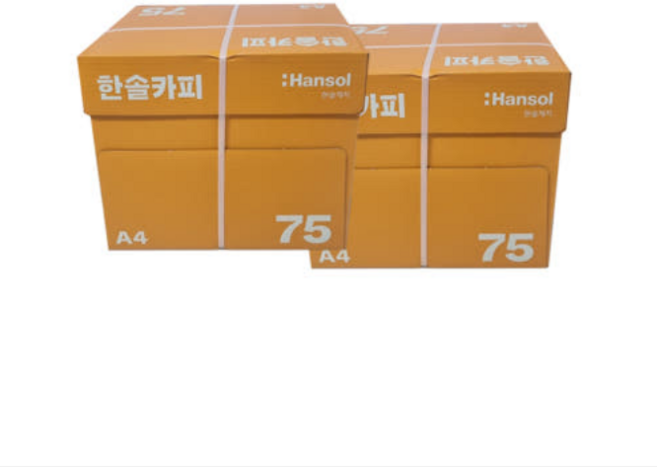 한솔제지 A4용지 복사용지 75g 2박스 5000매, 5000