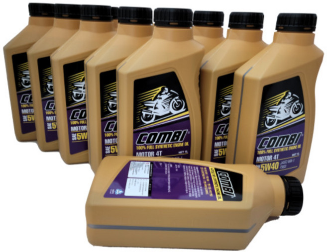 슈퍼커브엔진오일 pcx nmax 100% 합성엔진오일 4T 5W40 콤비, 1개, 콤비 100%합성엔진오일