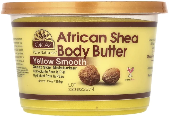 Okay Pure Naturals 아프리칸 시어 바디버터 옐로우 스무스 368g(13oz), OkayPureNaturals아프리칸시어바디버터옐로우스, 368g, 1개 - 쿠팡