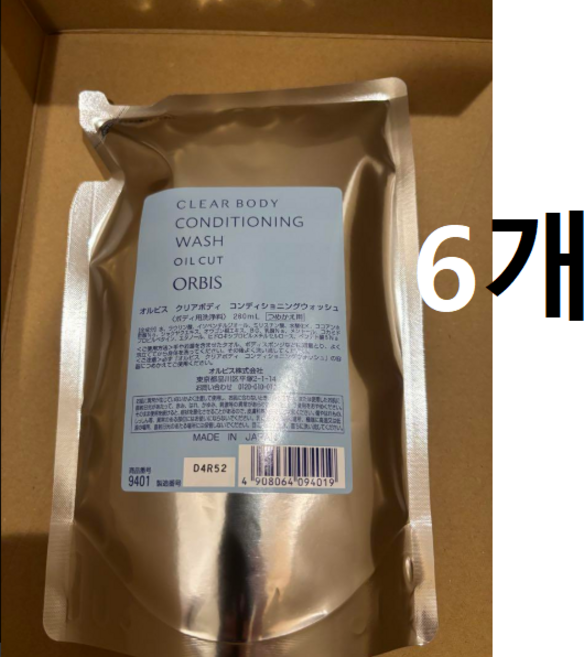 오르비스 클리어 바디 클렌저 리필용, 6개, 260ml