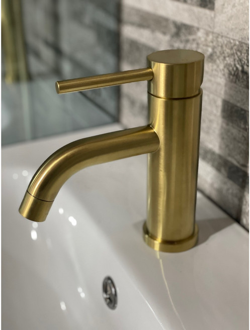 세면대 수전 1홀 비비 D-340 샴페인골드, 1개