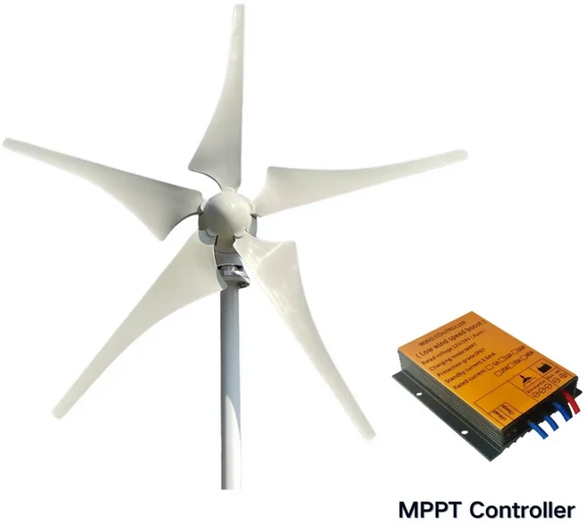 풍력 터빈 발전기 대체 에너지 완전한 가정용 저장 시스템 키트 태양 12V 6000W 5KW, 03 3000W 3 Blades, 03 24V, 03 with MPPT control, 1