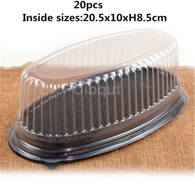 골드 블랙 투명 타원형 플라스틱 케이크 무스 포장 상자 컵케익 치즈 페이스트리 크림 컨테이너 결혼식 축, 01 20 pcs coffee