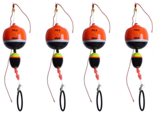 KD 5초채비완성 바다구멍찌세트 초보자용 바다찌낚시, 4개, A 2호