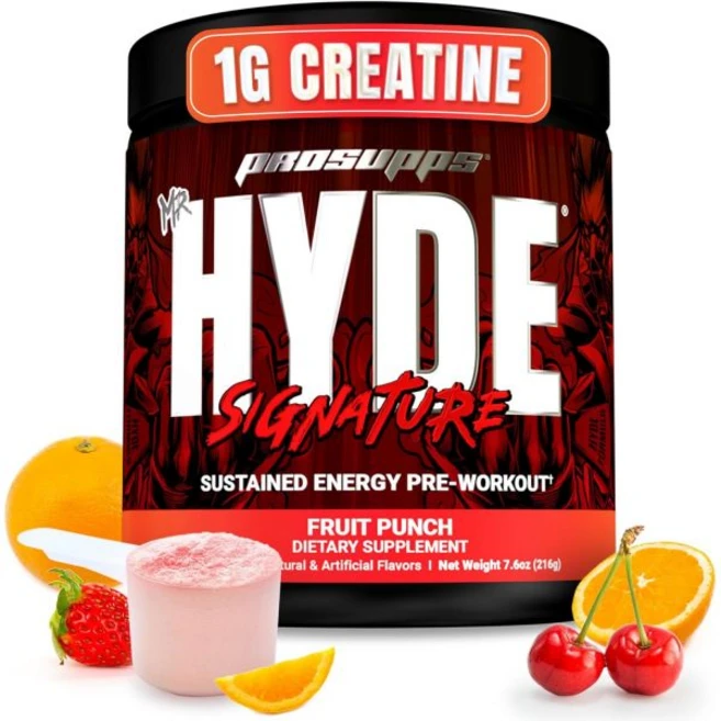 프로섭스미스터 하이드 시그니처 시리즈 프리워크아웃 에너지 음료 강렬 지속 펌프 베타 알라닌 크레아틴 나이트로, 프룻 펀치 - 쿠팡