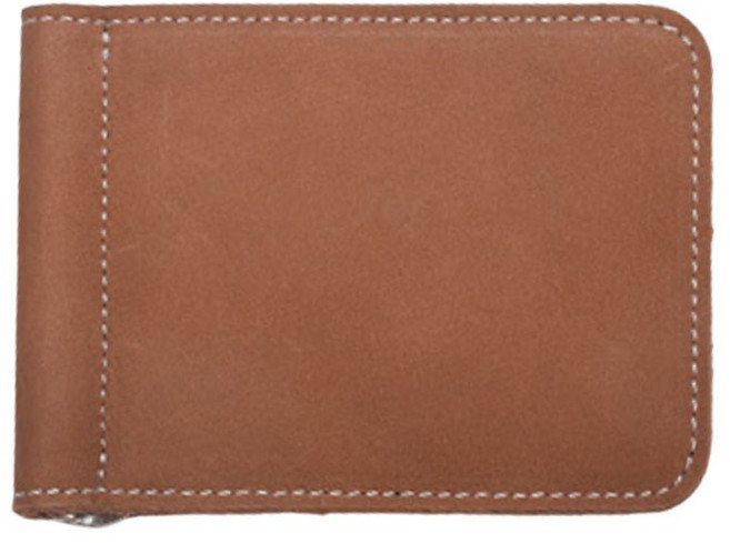 오프리 스웨이드 가죽 머니클립 반지갑