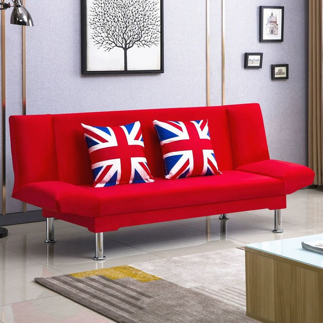 3인용쇼파 1800 20평대소파 모듈형 믹스 패브릭, 3-4인 1.8m 쿠션 없음, 레드 벨벳