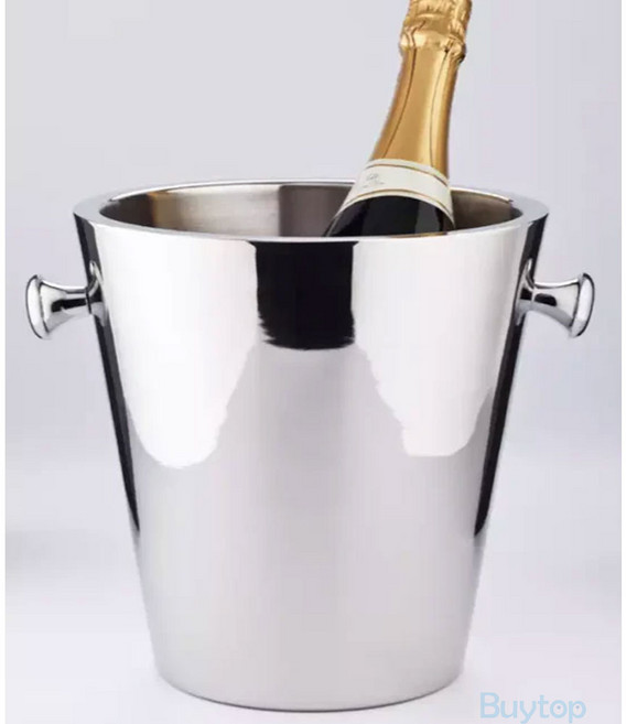 스테인레스 샴페인 쿨러 칠러 얼음통 아이스버킷 와인 양주 맥주, 1개, 5L