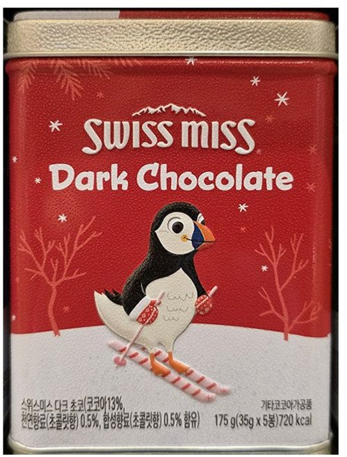 스위스미스 다크 초콜릿 핫코코아 틴케이스, 35g, 5개입, 1개