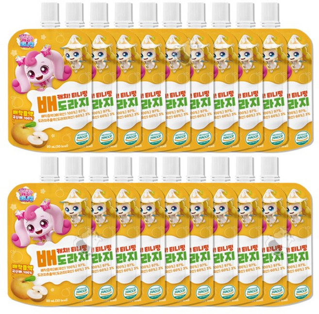 캐치티니핑 배도라지 음료(40개이상 구매시 솔찌핑 립밤 증정행사중), 80ml