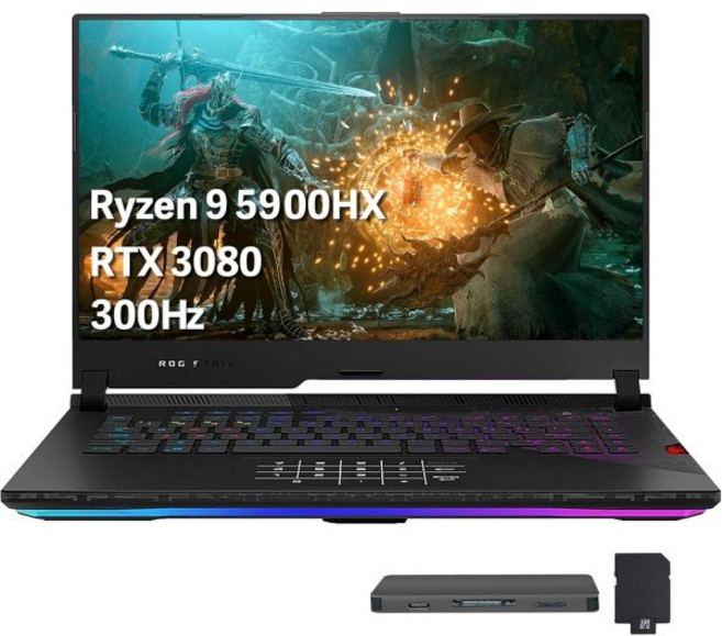 ASUS ROG Strix SCAR 15 15.6\" FHD IPS 300Hz 게이밍 노트북 AMD Ryzen 9 5900HX NVIDIA GeForce RTX 3080 6, 64GB | 4TB PCIe SSD