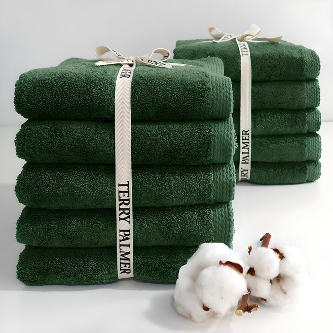 테리파머 호텔 수건 200g 30수 면사, 아마존그린, 10개