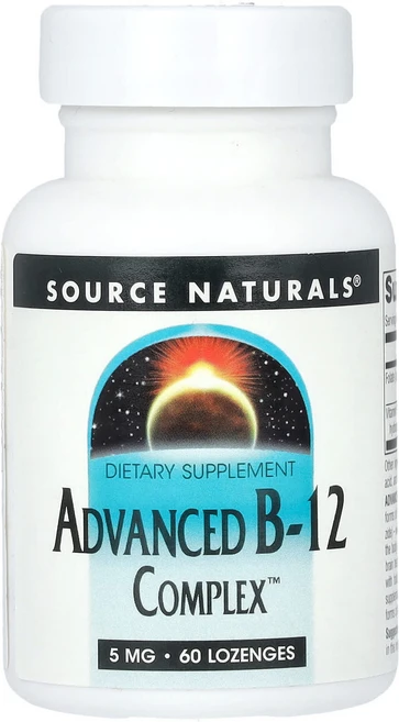 소스내추럴스 어드밴스드 B-12 컴플렉스 5mg 사탕 60정, 6개 - 쿠팡