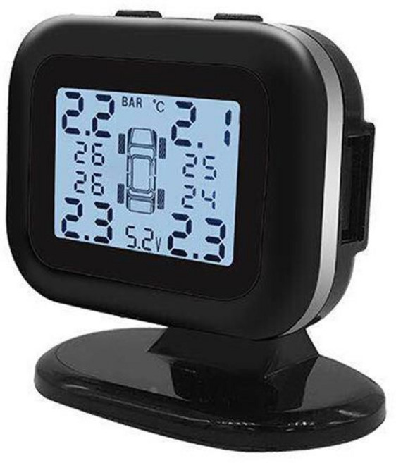 공기압 타이어 시거잭 TPMS 센서 측정 온도 외장형 자동차 압력 감지 고정밀 감지기, 1개