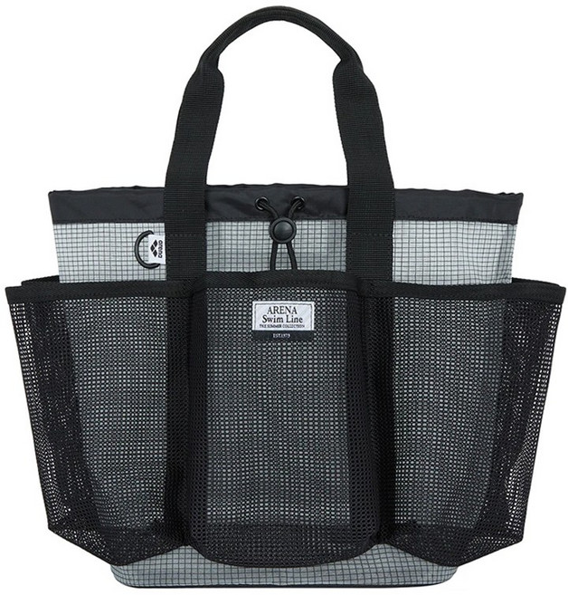 아레나 메쉬 포켓 가방 AB19 수영 수영장 망사 물놀이 손가방, 아레나 메쉬포켓가방 AB19 블랙