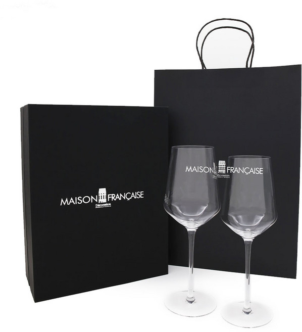 청춘식객 x 프랑스브랜드 고급선물포장 레드와인 화이트와인잔 546ml 2P세트, 2개